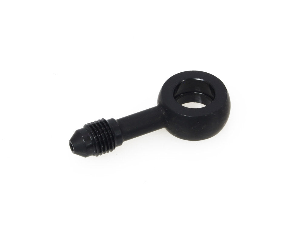 Black 7/16in. ID, 180 Degree Straight Banjo - Male #3 End. - Magnum Shielding