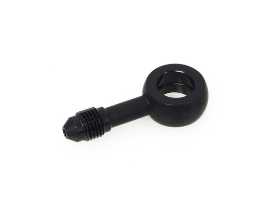 Black 7/16in. ID, 180 Degree Straight Banjo - Male #3 End. - Magnum Shielding