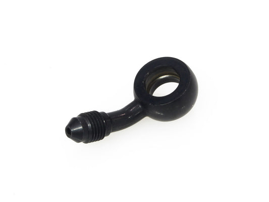 Black 7/16in. ID, 35 Degree Banjo - Male #3 End. - Magnum Shielding