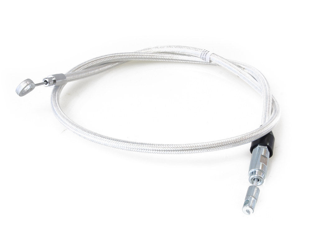 45in. Quick Connect Upper Clutch Cable - Sterling Chromite. Fits Softail 2018-2024 & Most Touring 2021-2024 - Magnum Shielding