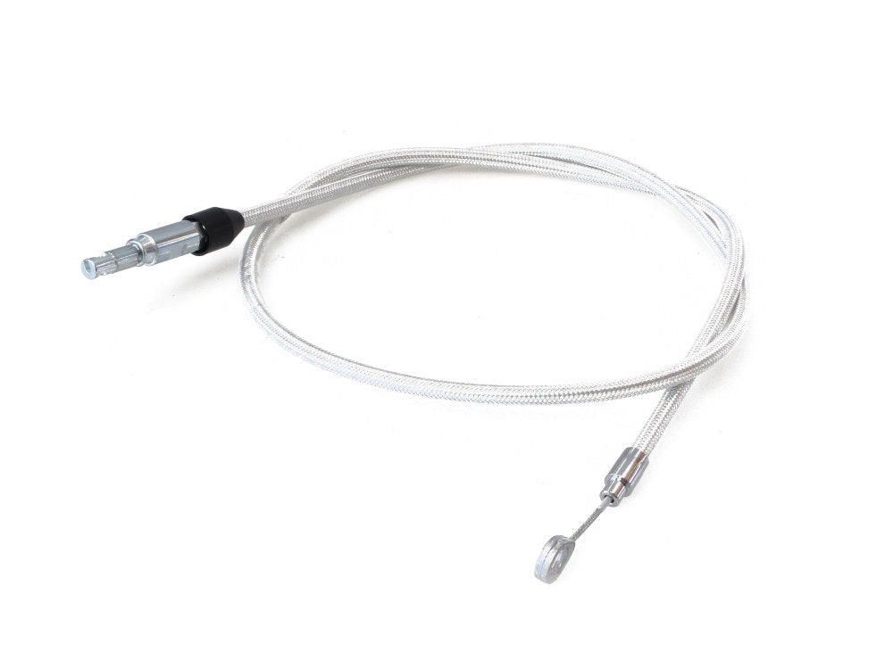 54in. Quick Connect Upper Clutch Cable - Sterling Chromite. Fits Softail 2018-2024 & Most Touring 2021-2024 - Magnum Shielding