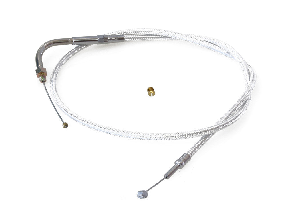 33-1/2in. Throttle Cable - Sterling Chromite.Fits Big Twin & Sportster 1976-1980. - Magnum Shielding