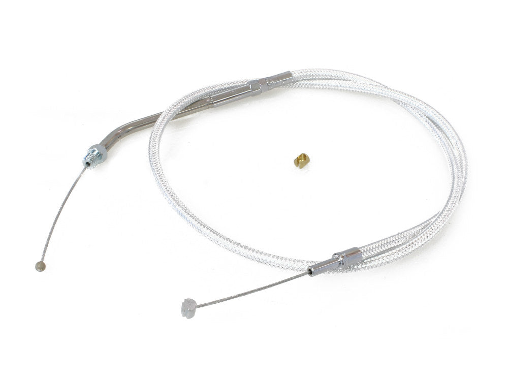 30in. Throttle Cable - Sterling Chromite. Fits Sportster 1988-1995. - Magnum Shielding