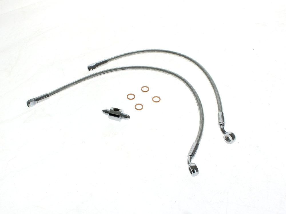 Rear Brake Line - Sterling Chromite. Fits FX Softail 1987-1999 - Magnum Shielding