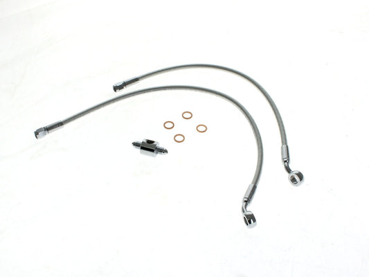 Rear Brake Line - Sterling Chromite. Fits FX Softail 1987-1999 - Magnum Shielding