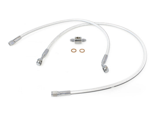 Rear Brake Line - Sterling Chromite. Fits FL Softail 1987-1999 - Magnum Shielding