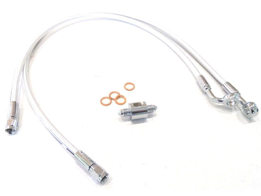 Rear Brake Line - Sterling Chromite. Fits Road King 1998-2006 & Tour Glide 1992-1996. - Magnum Shielding