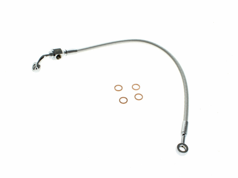 Rear Brake Line - Sterling Chromite. Fits Dyna 1991-1999 - Magnum Shielding