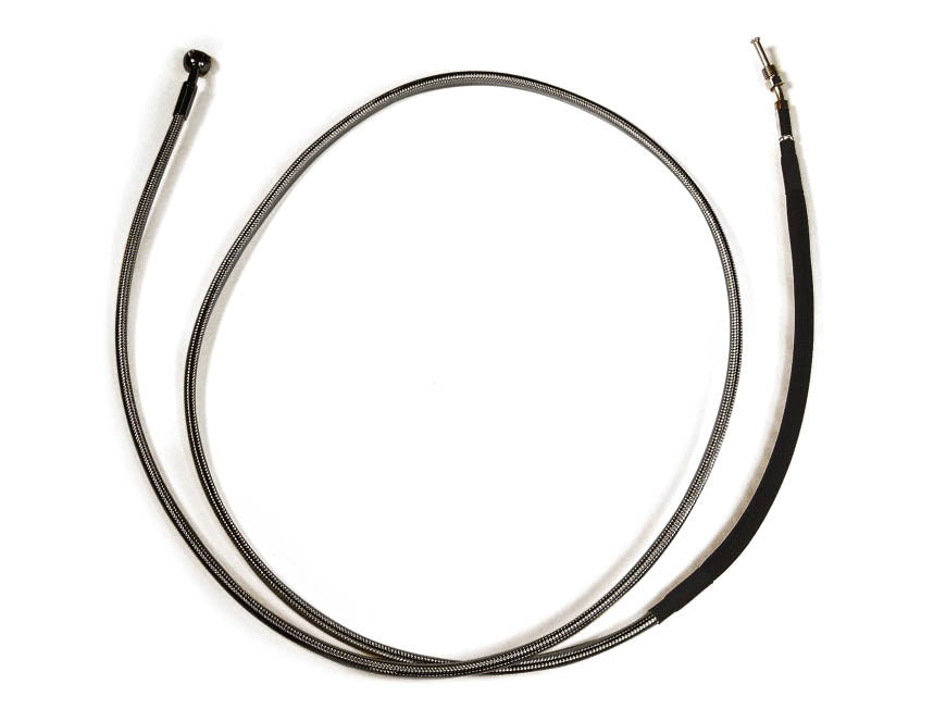 72in. Hydraulic Clutch Line with 10mm x 35 Degree Banjo - Black Pearl. Fits Touring & Softail 2017up Models with the Original H-D Hydraulic Clutch. - Magnum Shielding