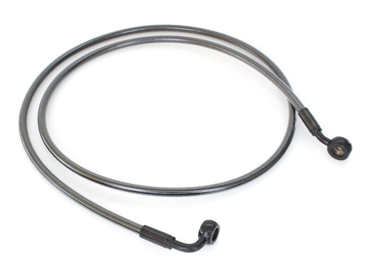 54in. E-Z Align Front Brake Line with 7/16in. x 35 Degree Banjo - Black Pearl. - Magnum Shielding