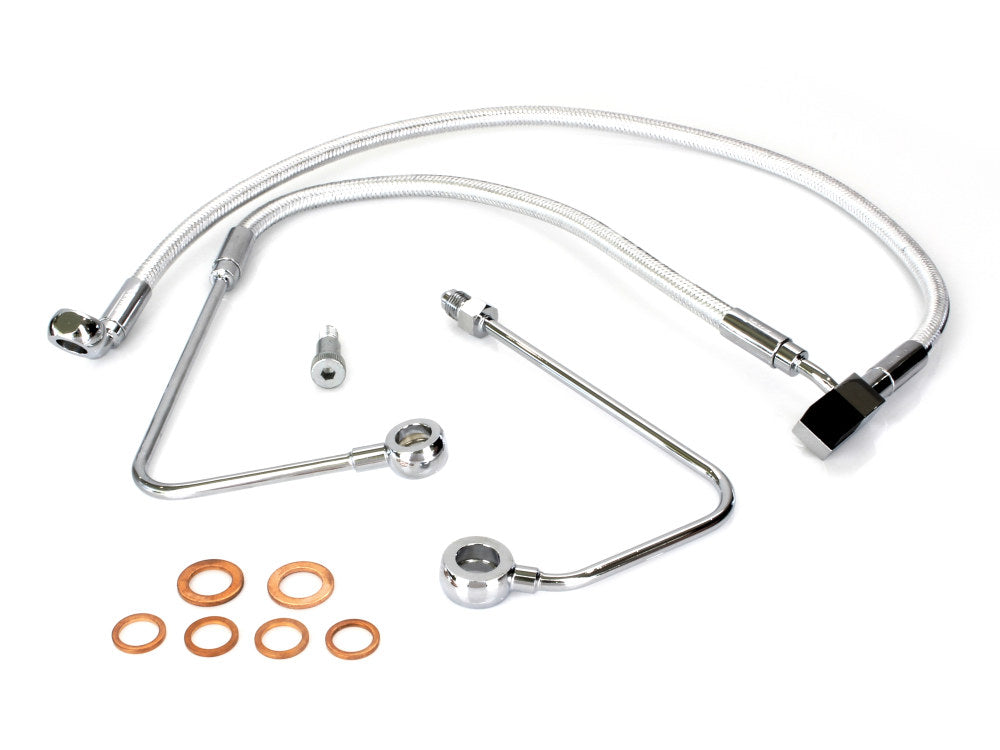 Lower Brake Line - Sterling Chromite. Fits FXS Blackline 2011-2013 & Breakout 2013-2014 - Magnum Shielding