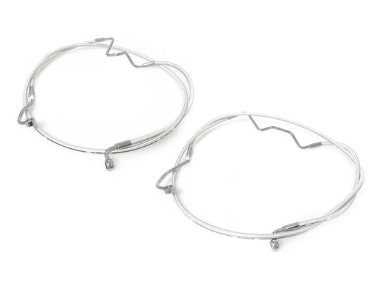+2in. Over Length Lower Front Brake Line - Sterling Chromite. Fits Touring 2014-2023 - Magnum Shielding