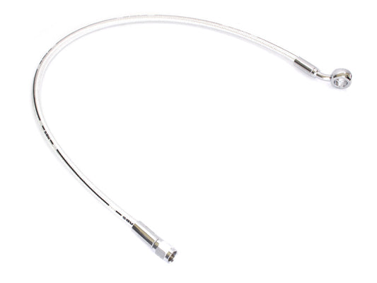 24in. Upper Front Brake Line with 12mm x 35 Degree Banjo - Sterling Chromite. - Magnum Shielding