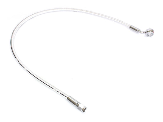 26in. Upper Front Brake Line with 12mm x 35 Degree Banjo - Sterling Chromite. - Magnum Shielding
