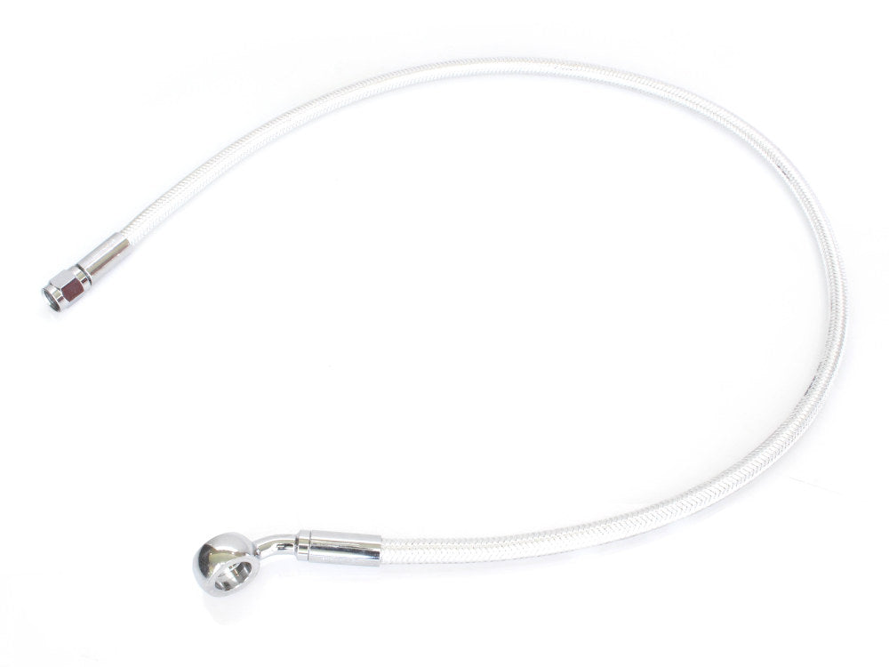 28in. Upper Front Brake Line with 12mm x 35 Degree Banjo - Sterling Chromite. - Magnum Shielding