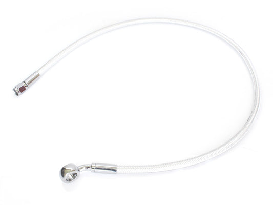 28in. Upper Front Brake Line with 12mm x 35 Degree Banjo - Sterling Chromite. - Magnum Shielding
