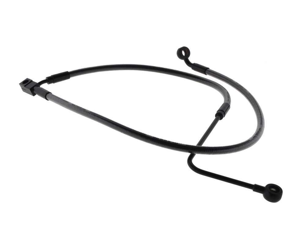 Stock Length Lower Front Brake Line - Black Pearl. Fits FXST Softail 2011-2015 & Rocker 2011 - Magnum Shielding