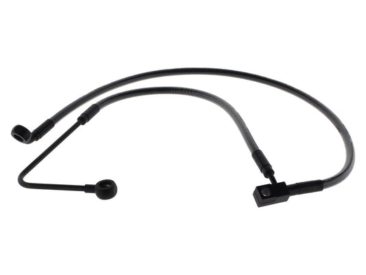 +2in. Over Length Lower Front Brake Line - Black Pearl. Fits FXST Softail 2011-2015 & Rocker 2011 - Magnum Shielding