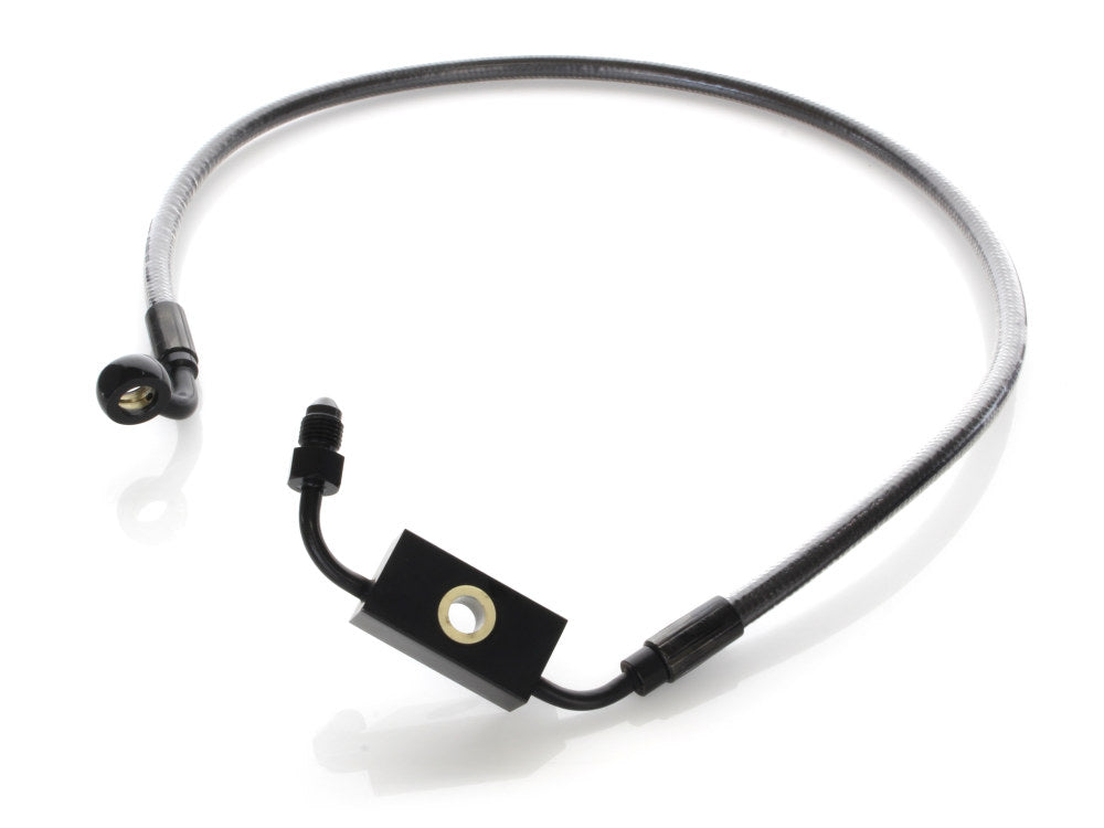 +4in. Over Length Lower Front Brake Line - Black Pearl. Fits Dyna 2012-2017 - Magnum Shielding