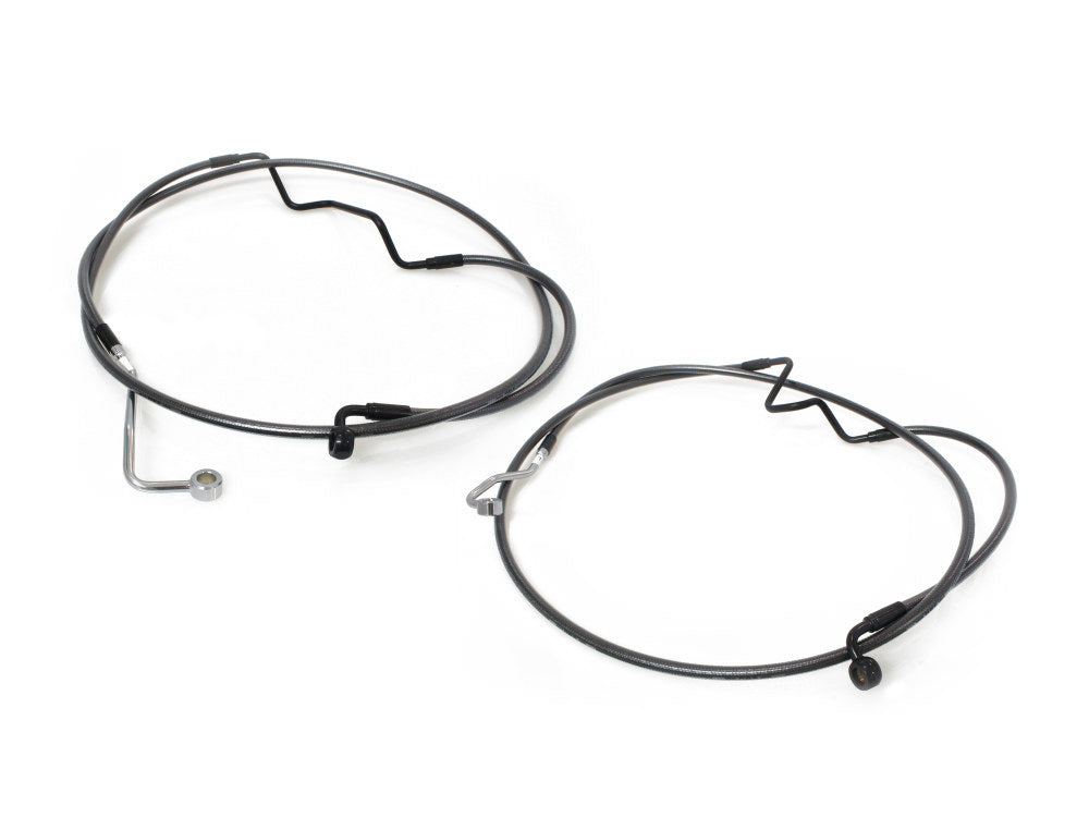 +2in. Over Length Lower Front Brake Line - Black Pearl. Fits Touring 2014-2023 - Magnum Shielding