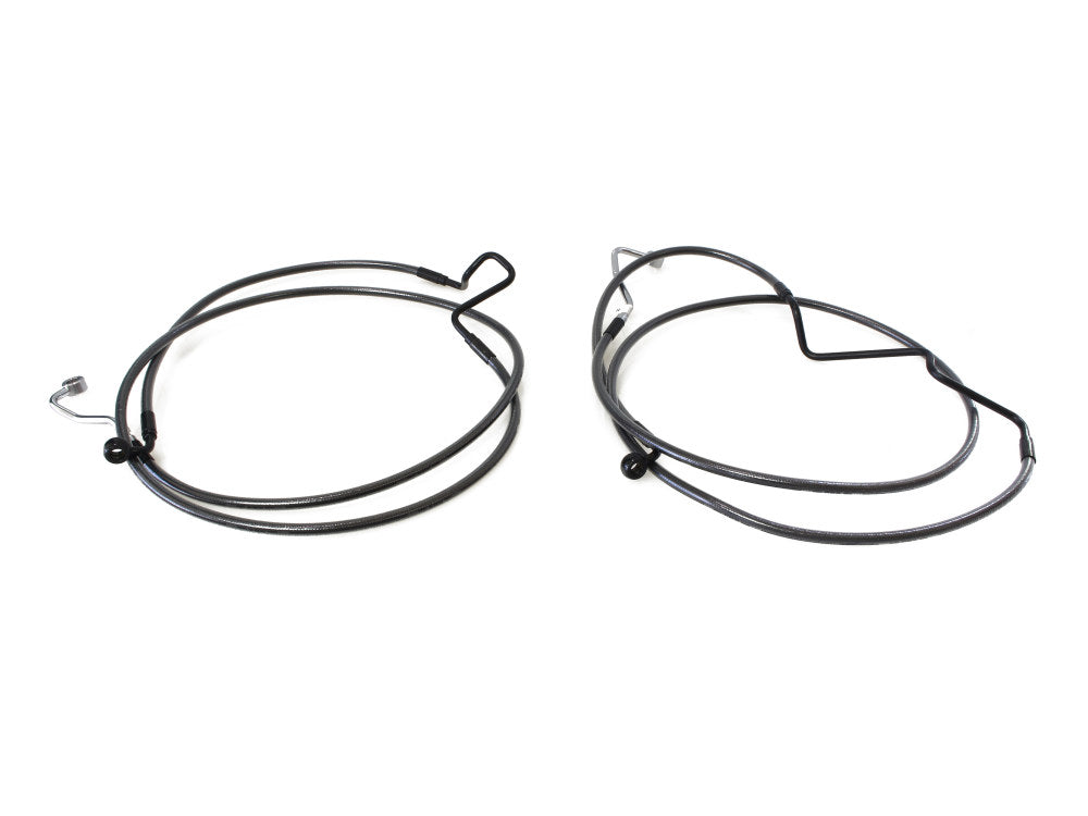 +4in. Over Length Lower Front Brake Line - Black Pearl. Fits Touring 2014-2023 - Magnum Shielding