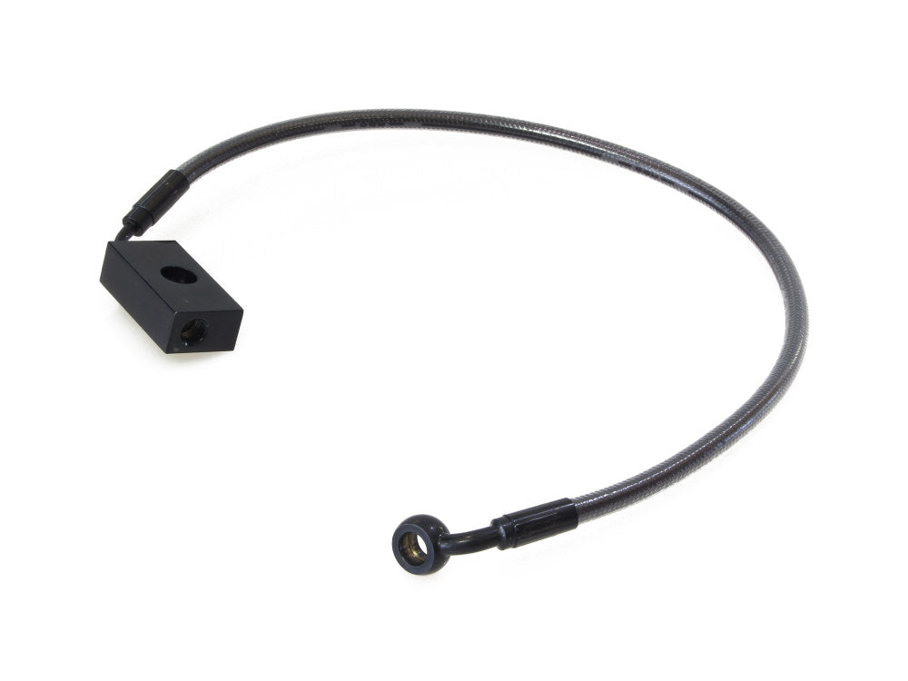 +4in. Length Lower Front Brake Line - Black Pearl. Fits Softail 2018up - Magnum Shielding