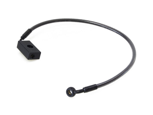 +4in. Length Lower Front Brake Line - Black Pearl. Fits Softail 2018up - Magnum Shielding