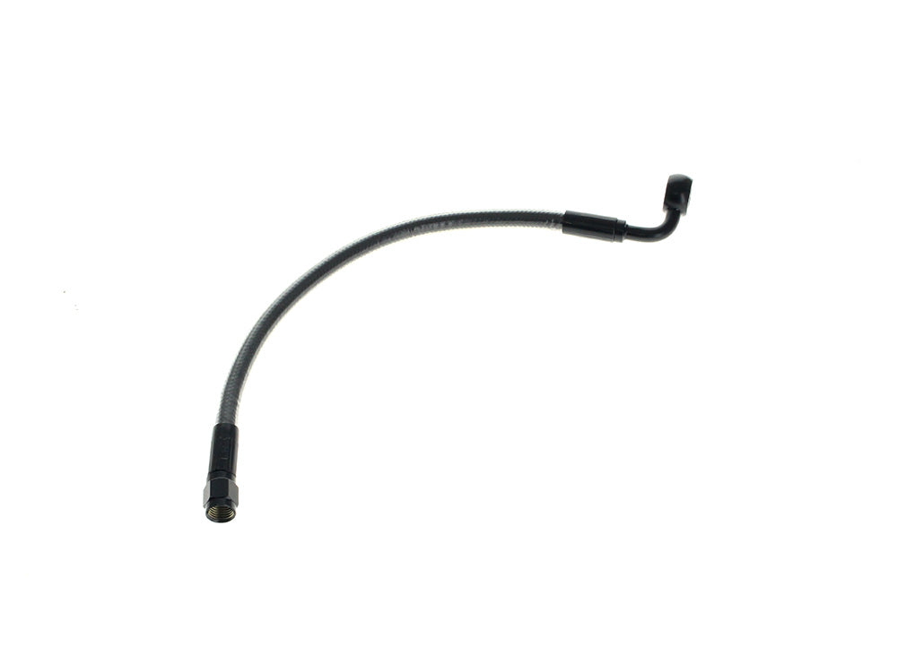 11in. Upper Front Brake Line with 10mm x 90 Degree Banjo - Black Pearl. - Magnum Shielding