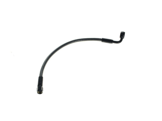 11in. Upper Front Brake Line with 10mm x 90 Degree Banjo - Black Pearl. - Magnum Shielding