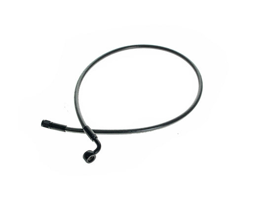 30in. Upper Front Brake Line with 10mm x 90 Degree Banjo - Black Pearl. - Magnum Shielding