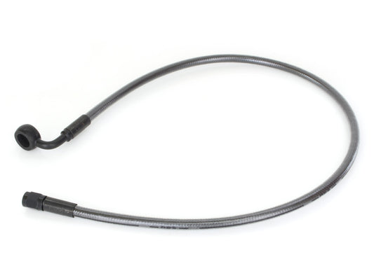 26in. Upper Front Brake Line with 12mm x 90 Degree Banjo - Black Pearl. - Magnum Shielding