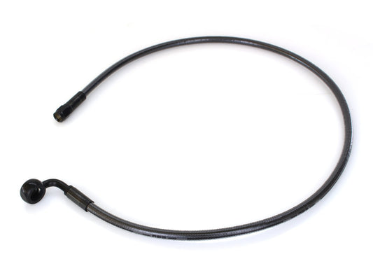 30in. Upper Front Brake Line with 12mm x 90 Degree Banjo - Black Pearl. - Magnum Shielding