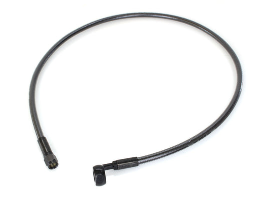 32in. Upper Front Brake Line with 12mm x 90 Degree Banjo - Black Pearl. - Magnum Shielding