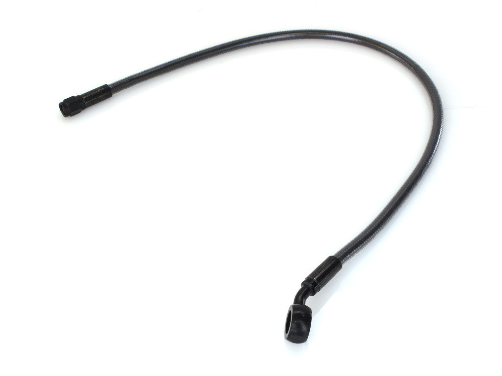 22in. Upper Front Brake Line with 12mm x 35 Degree Banjo - Black Pearl. - Magnum Shielding
