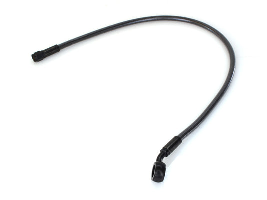 22in. Upper Front Brake Line with 12mm x 35 Degree Banjo - Black Pearl. - Magnum Shielding