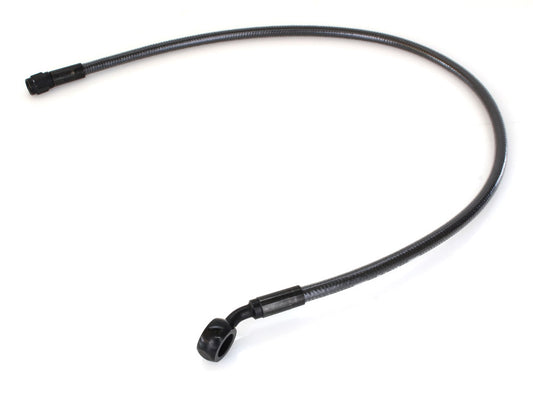 24in. Upper Front Brake Line with 12mm x 35 Degree Banjo - Black Pearl. - Magnum Shielding