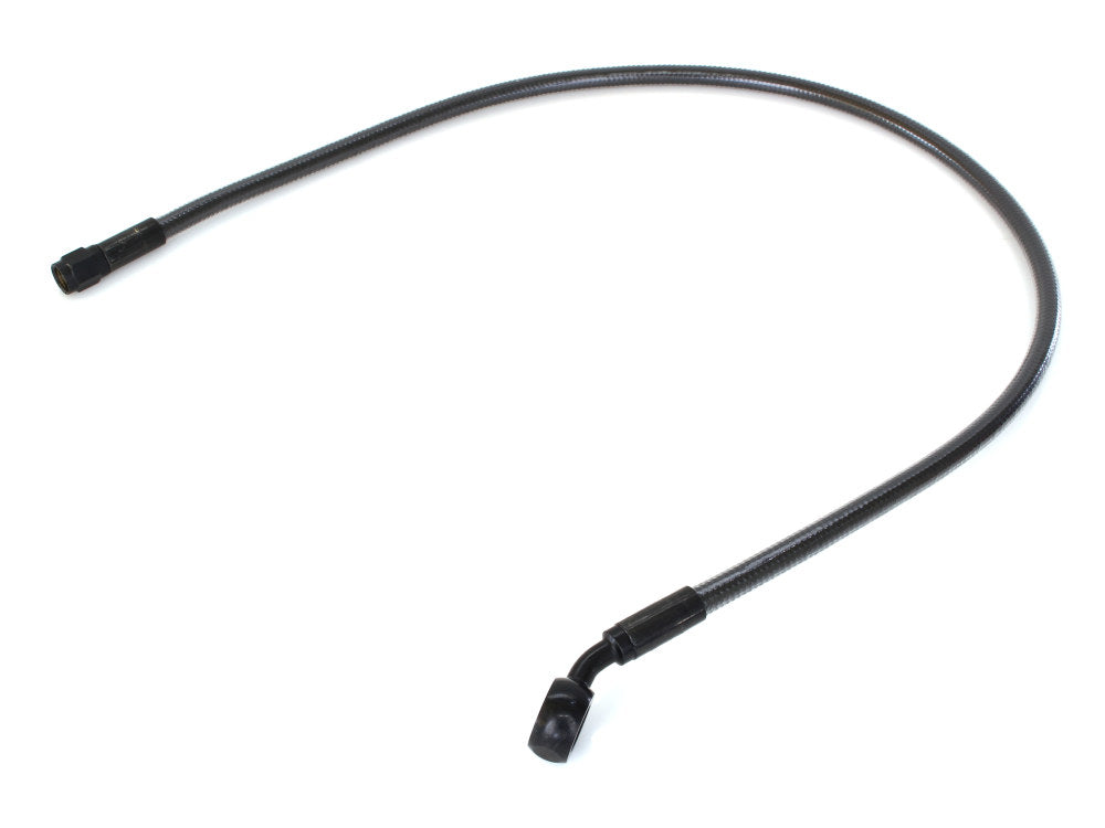 26in. Upper Front Brake Line with 12mm x 35 Degree Banjo - Black Pearl. - Magnum Shielding
