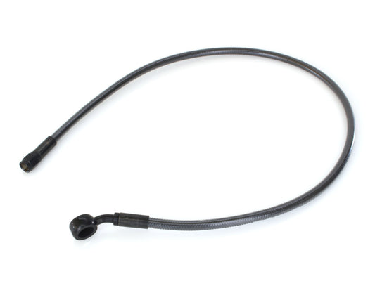 28in. Upper Front Brake Line with 12mm x 35 Degree Banjo - Black Pearl. - Magnum Shielding
