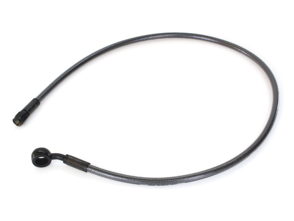 30in. Upper Front Brake Line with 12mm x 35 Degree Banjo - Black Pearl. - Magnum Shielding