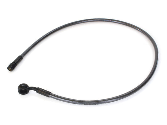 30in. Upper Front Brake Line with 12mm x 35 Degree Banjo - Black Pearl. - Magnum Shielding