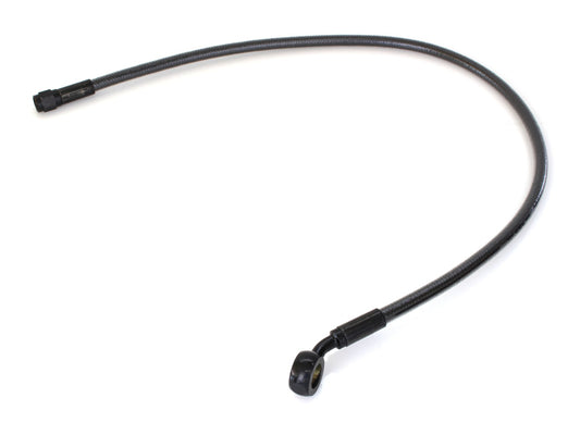 24in. Upper Front Brake Line with 7/16in. x 35 Degree Banjo - Black Pearl. - Magnum Shielding
