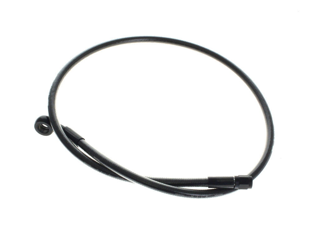 34in. Upper Front Brake Line with 7/16in. x 35 Degree Banjo - Black Pearl. - Magnum Shielding