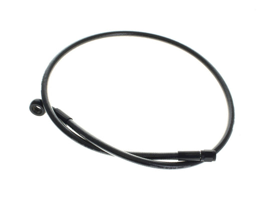34in. Upper Front Brake Line with 7/16in. x 35 Degree Banjo - Black Pearl. - Magnum Shielding