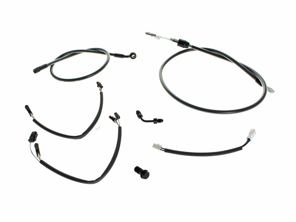 Black Pearl Cable Kit. Suits 14in. Ape Hangers on Breakout 2018-2024 - Magnum Shielding