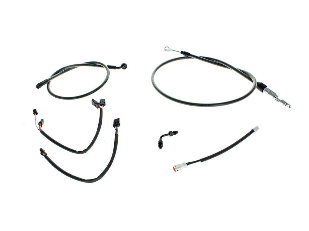 Black Pearl Cable Kit. Suits 16in. Ape Hangers on Breakout 2018-2024 - Magnum Shielding