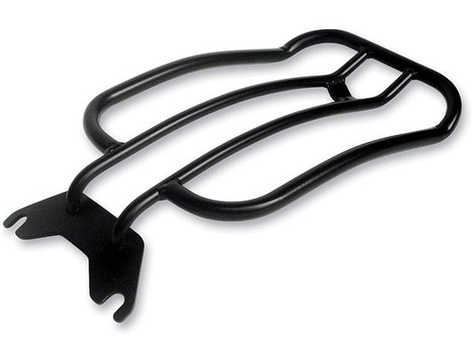 Solo Seat Luggage Rack - Matte Black. Fits Deluxe & Heritage 2005-2017 & Fat Boy 2007-2017. - Motherwell Products