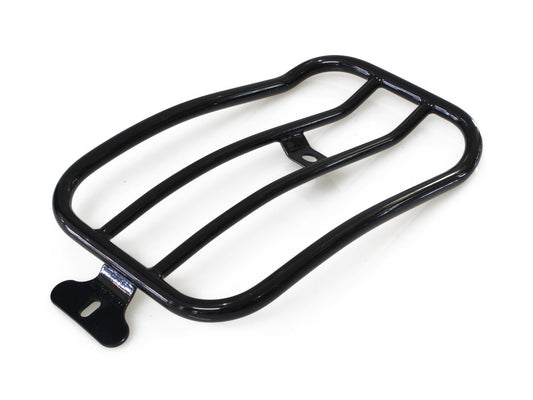 Solo Seat Luggage Rack - Gloss Black. Fits FX Softail 2007-2015 & Cross Bones 2008-2011 - Motherwell Products