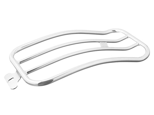 Solo Seat Luggage Rack - Chrome. Fits most Dyna 2006-2017. - Motherwell Products