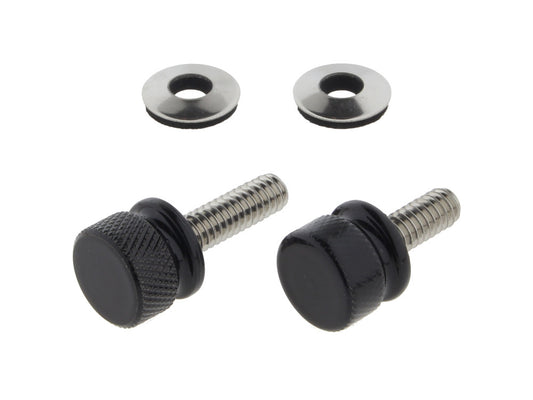 Low Profile Seat Release or Luggage Rack Thumb Screw - Black. Sold as a Pair - Motherwell Products