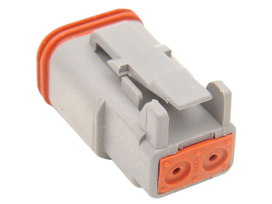 2-Wire Deutsch Plug with Wedgelock - Grey. - Namz Custom Cycle Products